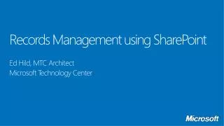 Records Management using SharePoint