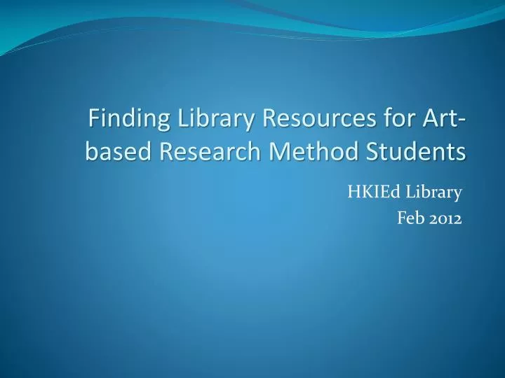 hkied library feb 2012