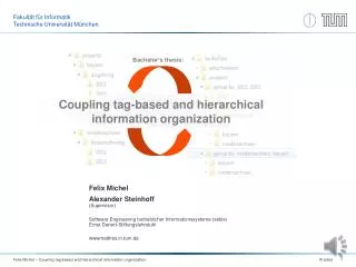 Coupling tag-based and hierarchical information organization