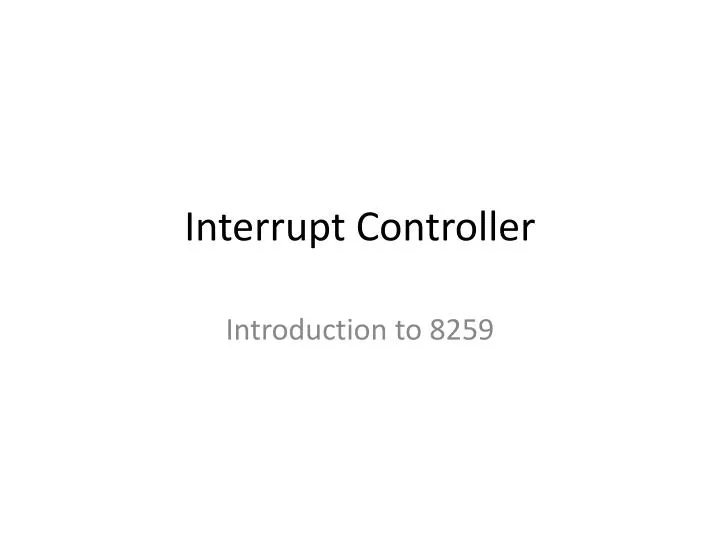 interrupt controller