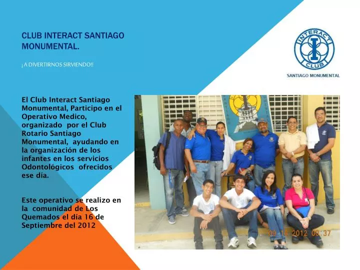 club interact santiago monumental a divertirnos sirviendo