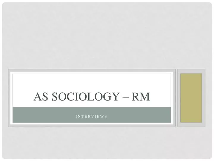 as sociology rm