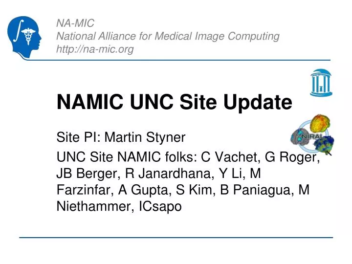 namic unc site update