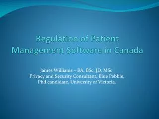 Regulation of Patient Management Software in Canada