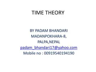 TIME THEORY