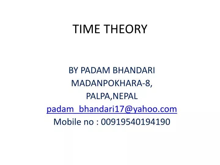 time theory