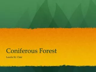 Coniferous Forest