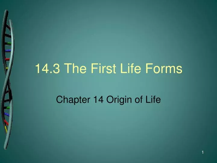 14 3 the first life forms