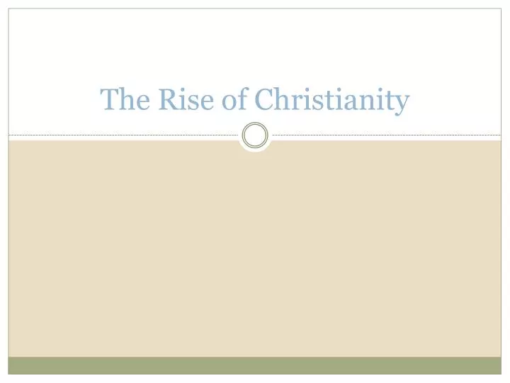 the rise of christianity