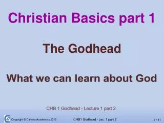 Christian Basics part 1