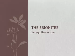 The Ebionites