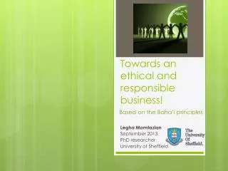 Towards an ethical and responsible business!