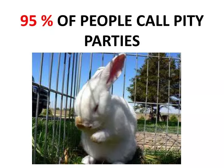 95 of people call pity parties