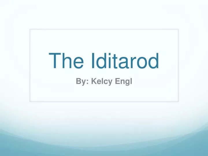 the iditarod