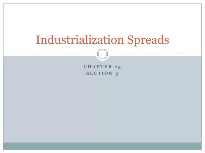 industrialization spreads