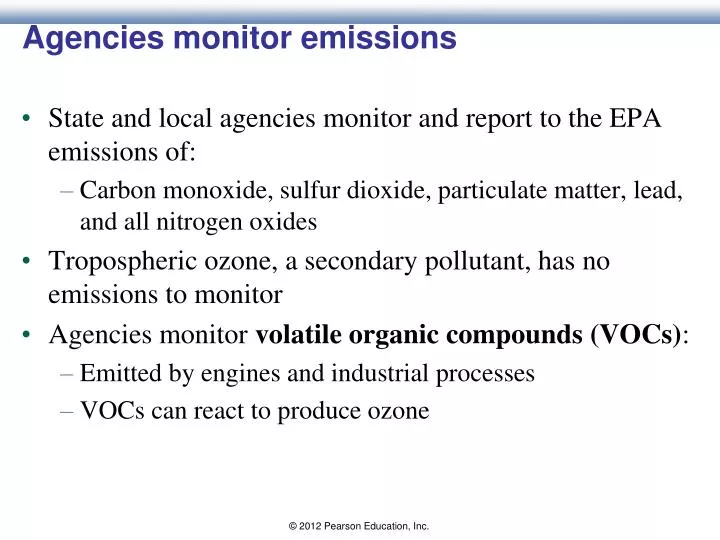 agencies monitor emissions