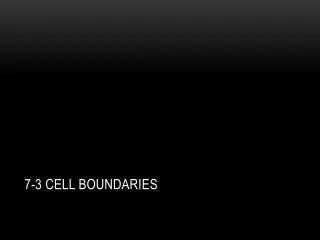 7-3 Cell boundaries