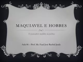 maquiavel e hobbes