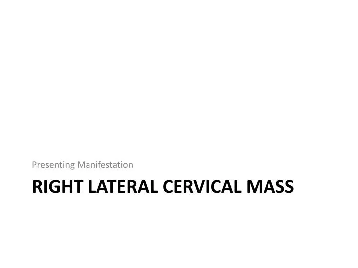 right lateral cervical mass