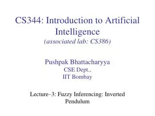 cs344 introduction to artificial intelligence associated lab cs386
