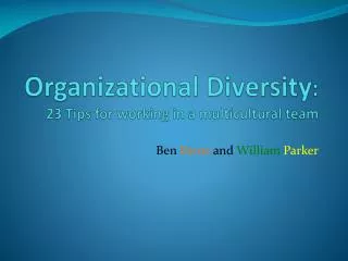Organizational Diversity : 23 Tips for working in a multicultural team
