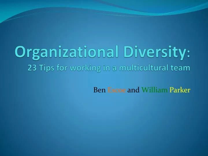 organizational diversity 23 tips for working in a multicultural team