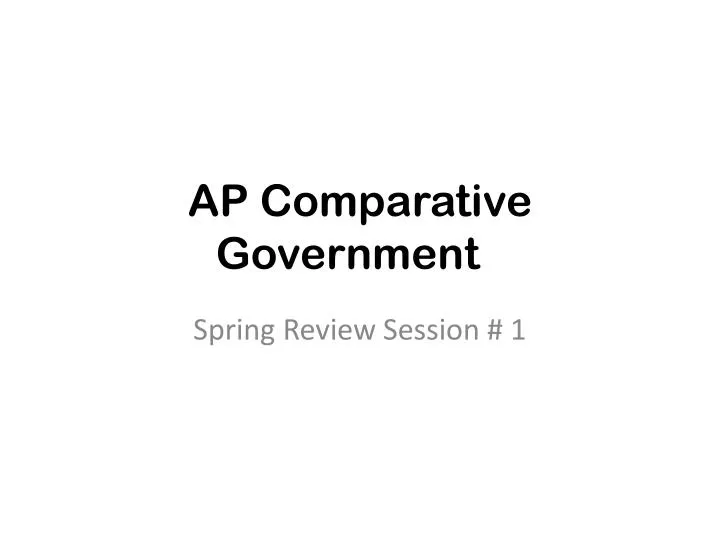 ap comparative government