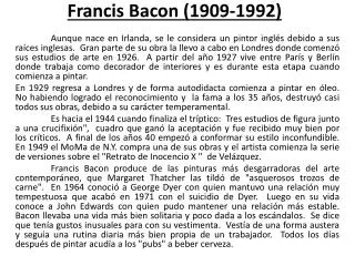 francis bacon 1909 1992