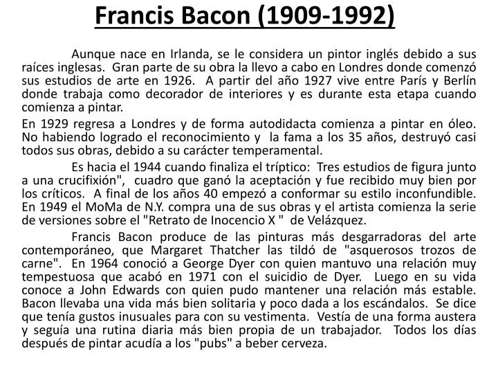 francis bacon 1909 1992