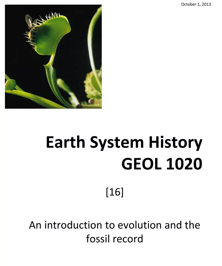 earth system history geol 1020