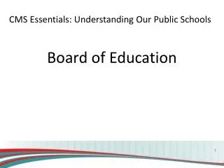 CMS Essentials: Understanding Our Public Schools