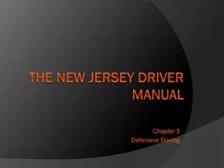 chapter 5 defensive driving