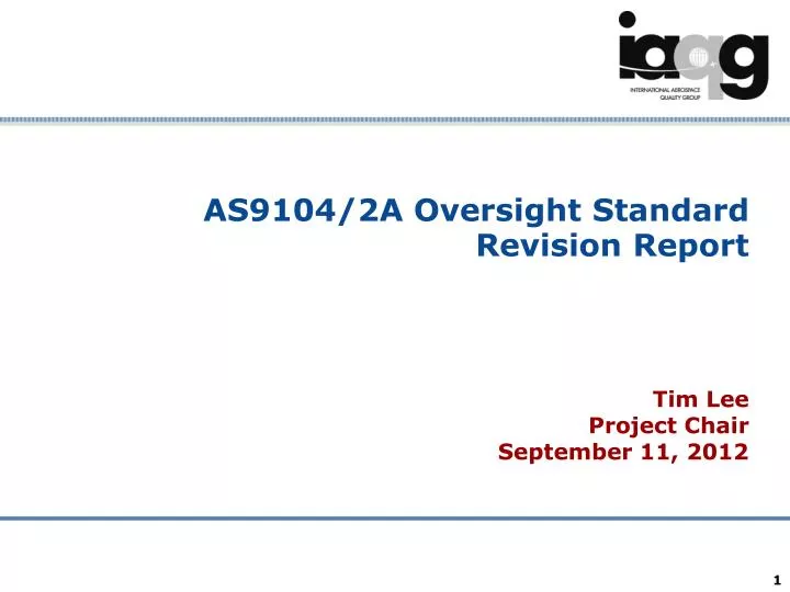 as9104 2a oversight standard revision report