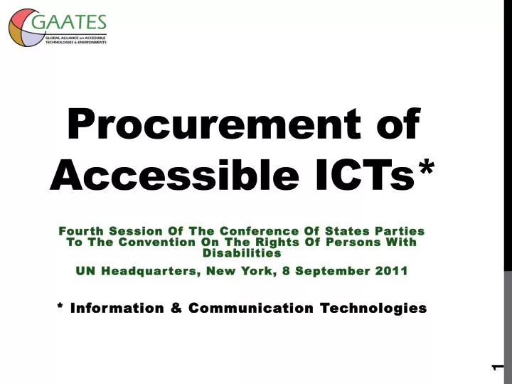 procurement of accessible icts