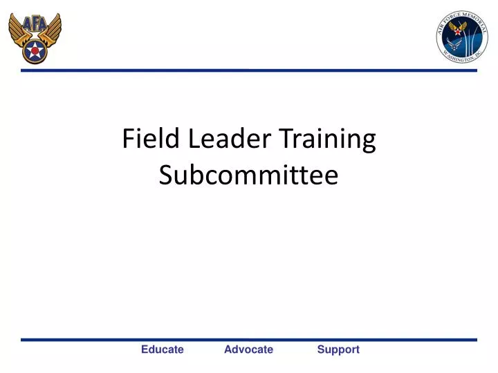 field leader training subcommittee