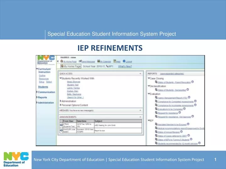 iep refinements