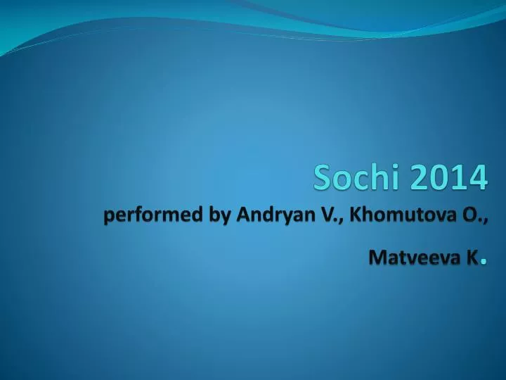 sochi 2014 performed by andryan v khomutova o matveeva k