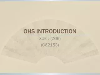 OHS INTRODUCTION