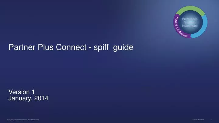 partner plus connect spiff guide version 1 january 2014