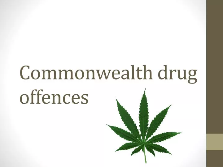 commonwealth drug offences