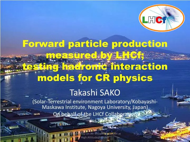 forward particle production measured by lhcf testing hadronic interaction models for cr physics