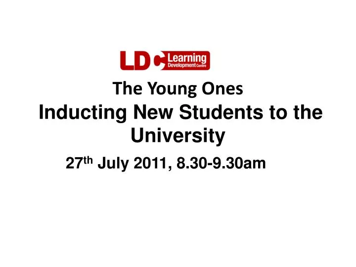 the young ones inducting new students to the university
