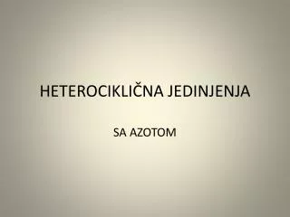 heterocikli na jedinjenja