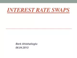 Interest Rate Swaps