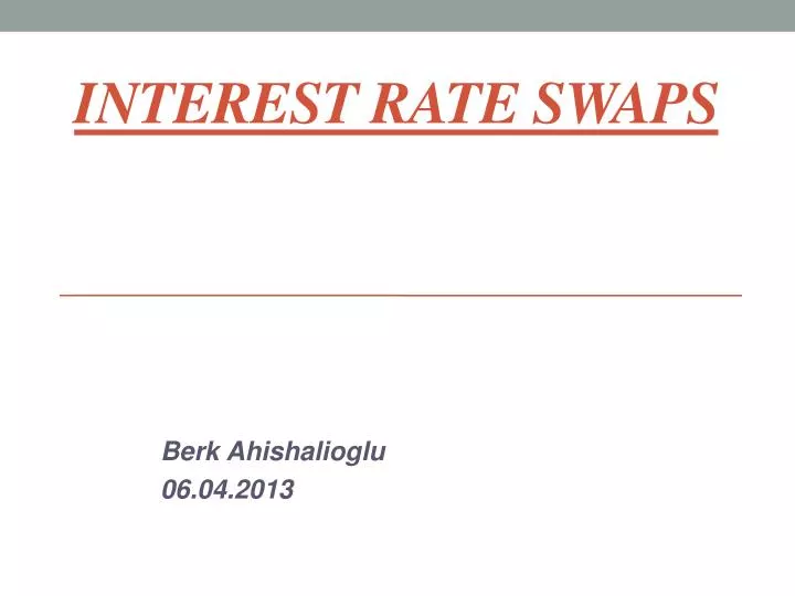 interest rate swaps