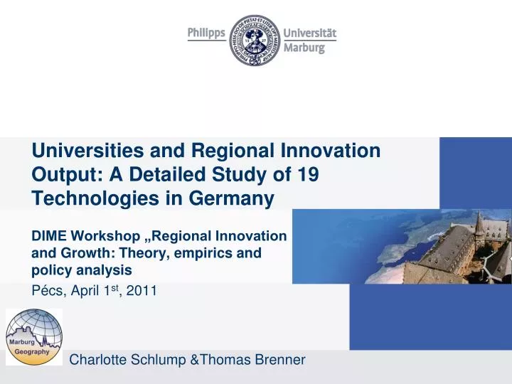 universities and regional innovation output a detailed study of 19 technologies in germany