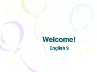 Welcome!