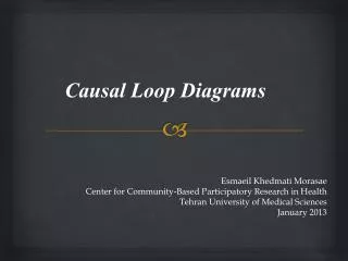 Causal Loop D iagrams