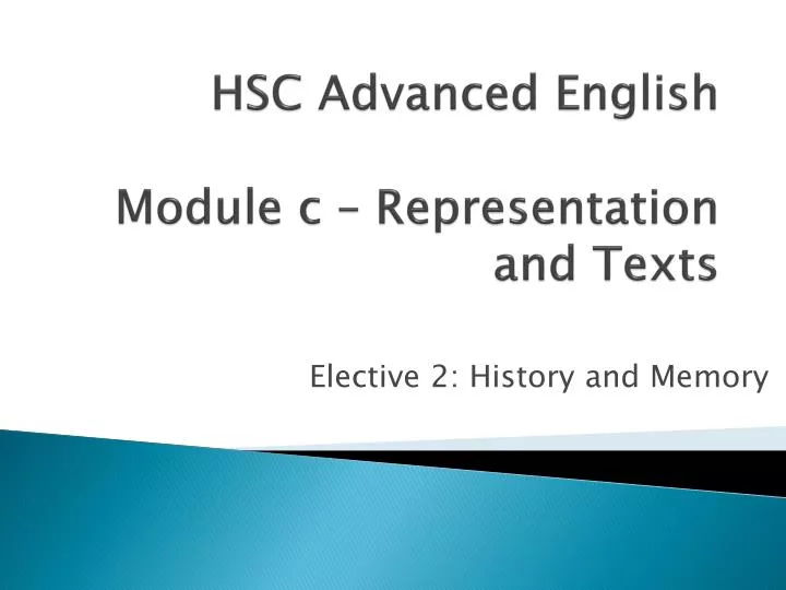 hsc advanced e nglish module c representation and texts