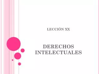 lecci n xx